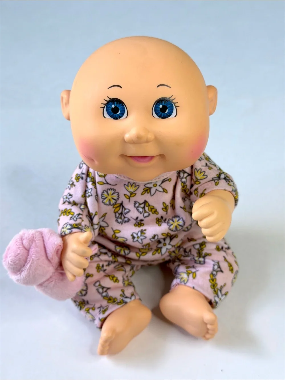 Cabbage Patch Kids Doll 9” Snuggle Time Newborn Girl Blue Eyes Outfit Blanket